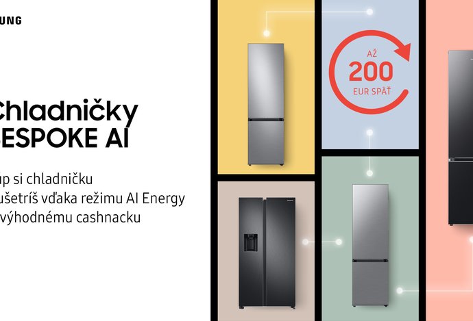 Photo Šetrite na energiách s novými chladničkami s umelou inteligenciou Bespoke AI. Navyše získajte späť až 200 €